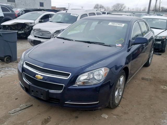 1G1ZH57B894100284 - 2009 CHEVROLET MALIBU 1LT BLUE photo 2