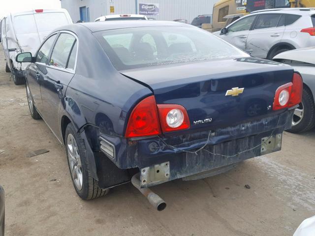 1G1ZH57B894100284 - 2009 CHEVROLET MALIBU 1LT BLUE photo 3