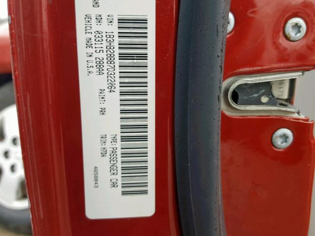 1B3HB28B87D322064 - 2007 DODGE CALIBER RED photo 10