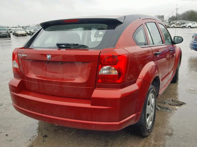 1B3HB28B87D322064 - 2007 DODGE CALIBER RED photo 4