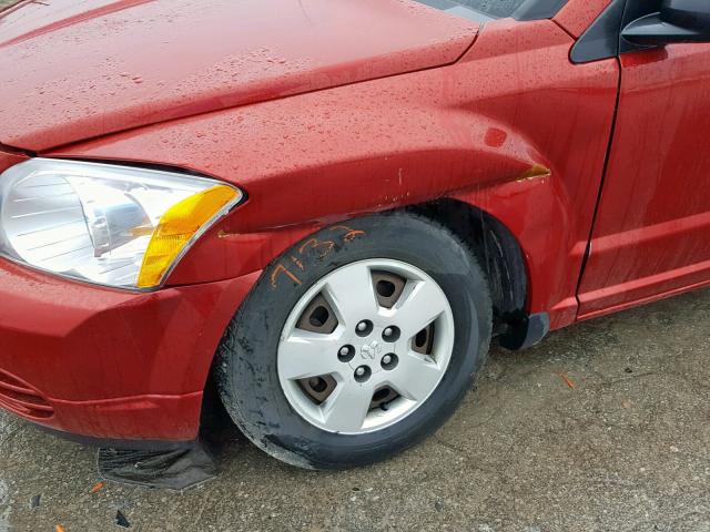 1B3HB28B87D322064 - 2007 DODGE CALIBER RED photo 9