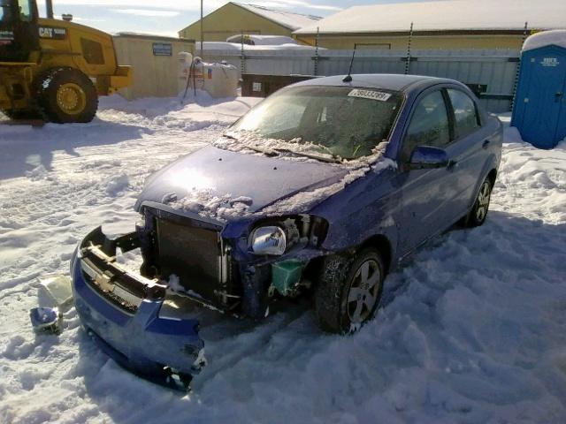 KL1TD56E29B624490 - 2009 CHEVROLET AVEO LS BLUE photo 2