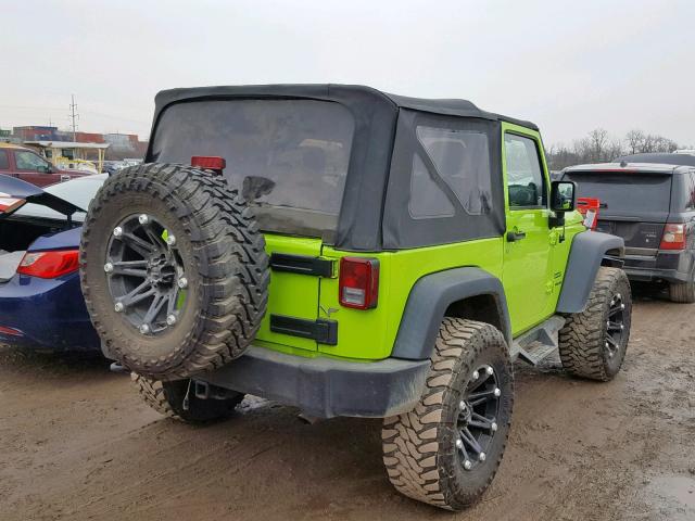 1C4AJWAG6CL221301 - 2012 JEEP WRANGLER S GREEN photo 4