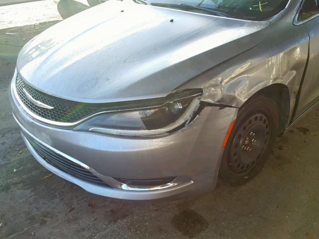 1C3CCCAB0GN140847 - 2016 CHRYSLER 200 LIMITE GRAY photo 9