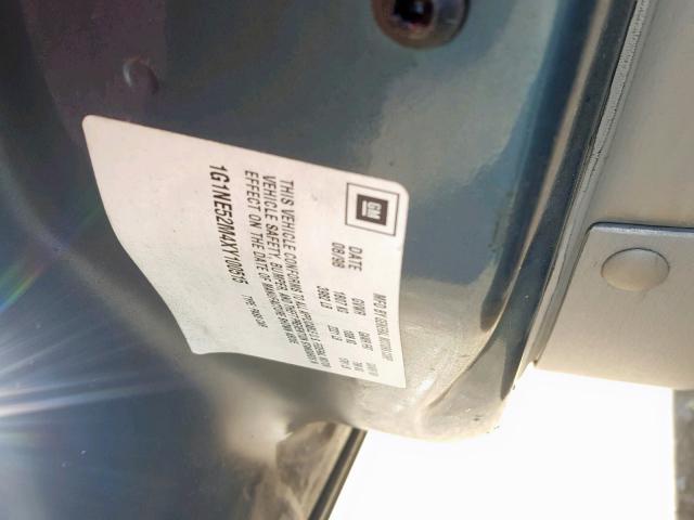 1G1NE52M4XY100515 - 1999 CHEVROLET MALIBU LS GREEN photo 10