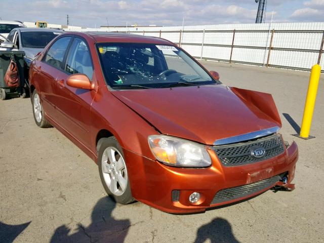 KNAFE122975009435 - 2007 KIA SPECTRA EX ORANGE photo 1