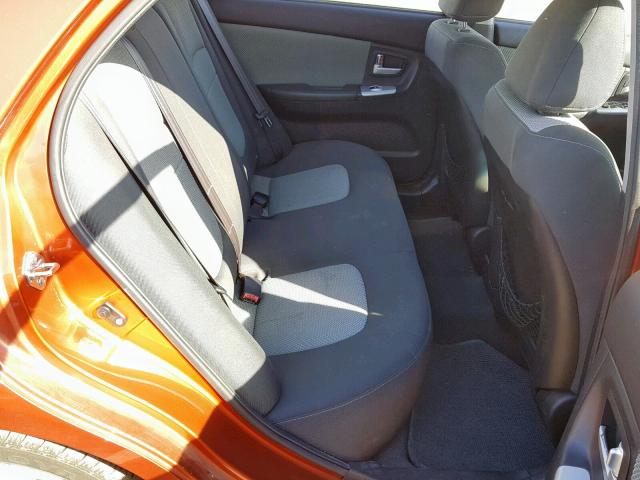 KNAFE122975009435 - 2007 KIA SPECTRA EX ORANGE photo 6