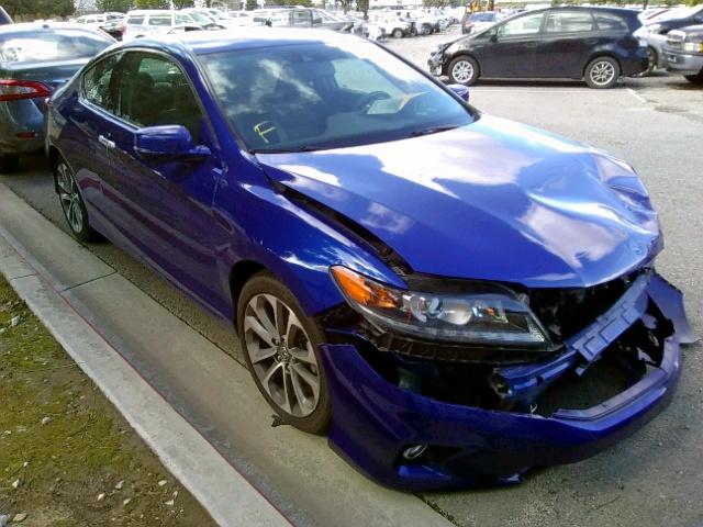 1HGCT2B80FA008820 - 2015 HONDA ACCORD EXL BLUE photo 1