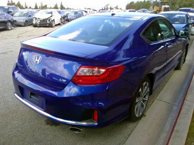 1HGCT2B80FA008820 - 2015 HONDA ACCORD EXL BLUE photo 4