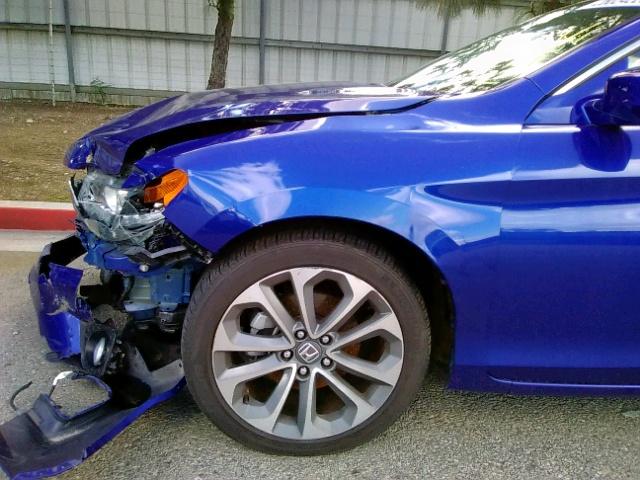 1HGCT2B80FA008820 - 2015 HONDA ACCORD EXL BLUE photo 9