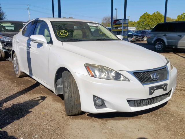 JTHBF5C28B2100824 - 2011 LEXUS IS 250 WHITE photo 1