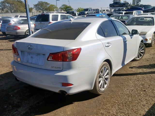 JTHBF5C28B2100824 - 2011 LEXUS IS 250 WHITE photo 4