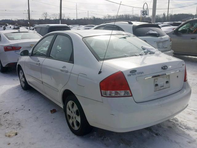 KNAFE121075400173 - 2007 KIA SPECTRA EX WHITE photo 3