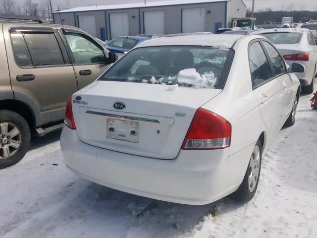 KNAFE121075400173 - 2007 KIA SPECTRA EX WHITE photo 4