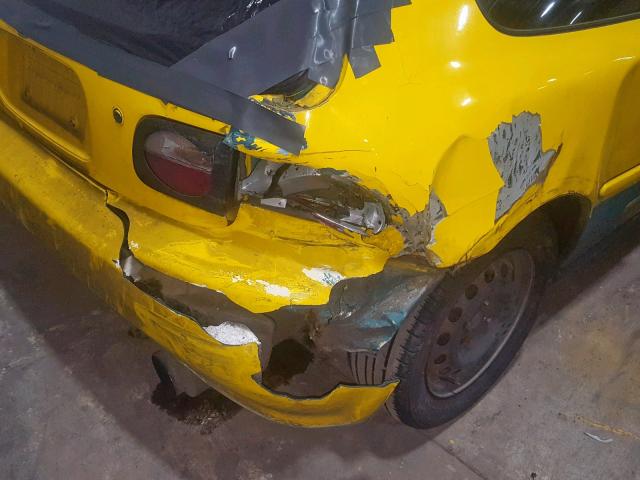 2HGEH2466PH537780 - 1993 HONDA CIVIC DX YELLOW photo 9