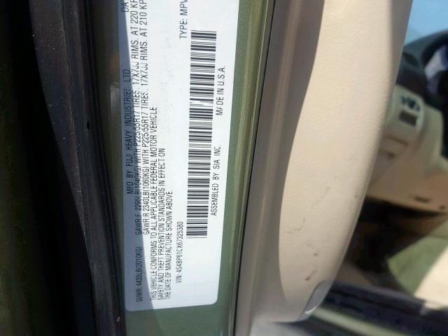 4S4BP61CX67325380 - 2006 SUBARU LEGACY OUT GREEN photo 10