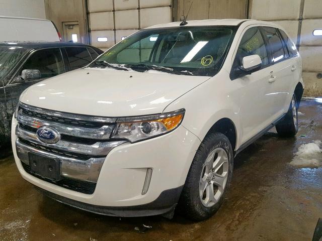 2FMDK3JC4CBA46032 - 2012 FORD EDGE SEL WHITE photo 2