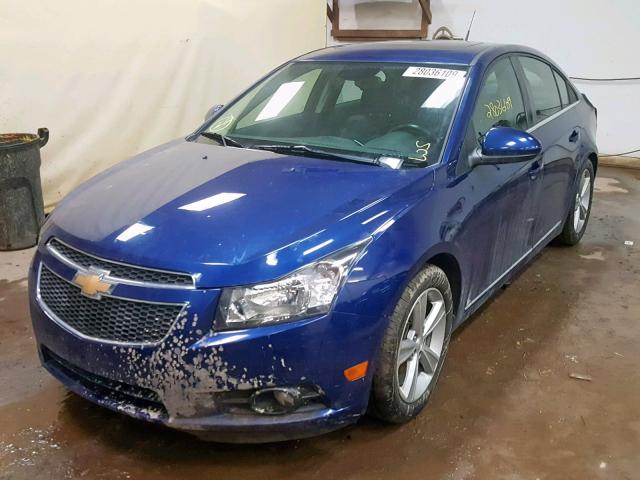 1G1PE5SB7D7282560 - 2013 CHEVROLET CRUZE LT BLUE photo 2