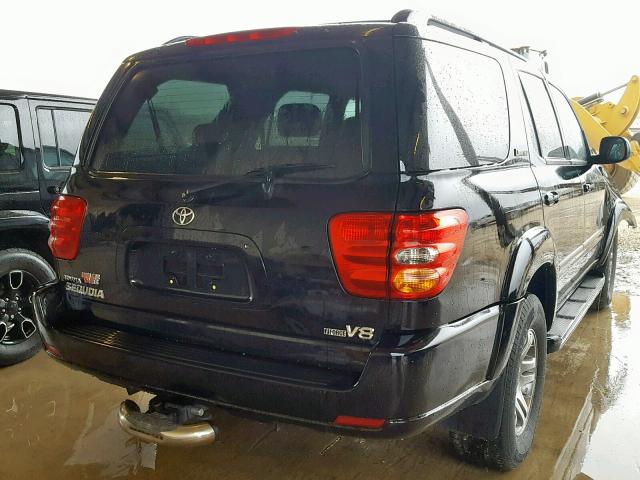 5TDZT38A94S233214 - 2004 TOYOTA SEQUOIA LI BLACK photo 4