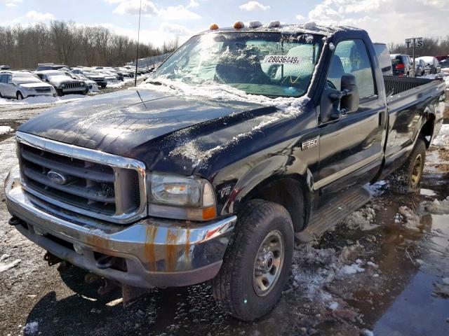 1FTSF31L52EB86531 - 2002 FORD F350 SRW S BLACK photo 2