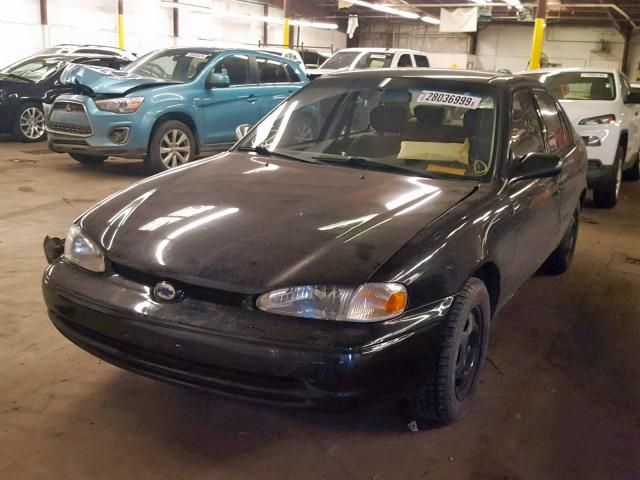 1Y1SK5287XZ402733 - 1999 CHEVROLET GEO PRIZM BLACK photo 2