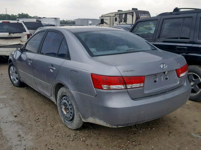 5NPET46C76H150544 - 2006 HYUNDAI SONATA GL GRAY photo 3