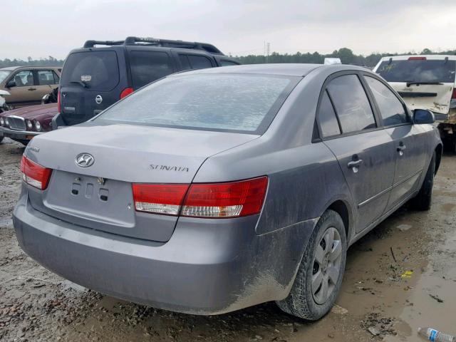 5NPET46C76H150544 - 2006 HYUNDAI SONATA GL GRAY photo 4