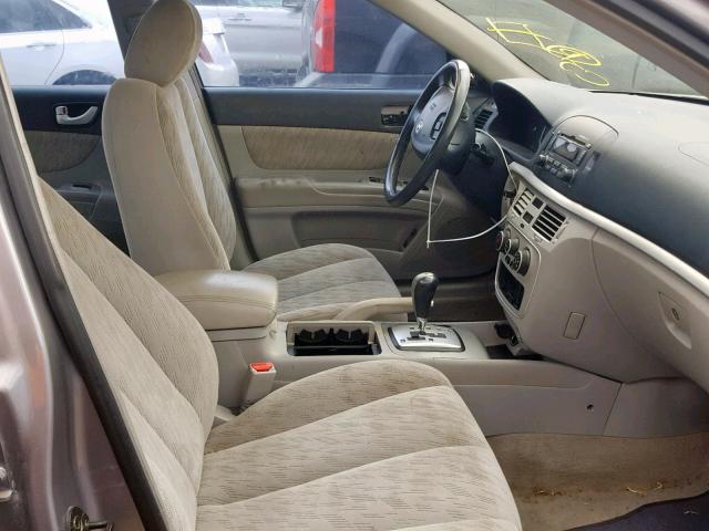 5NPET46C76H150544 - 2006 HYUNDAI SONATA GL GRAY photo 5