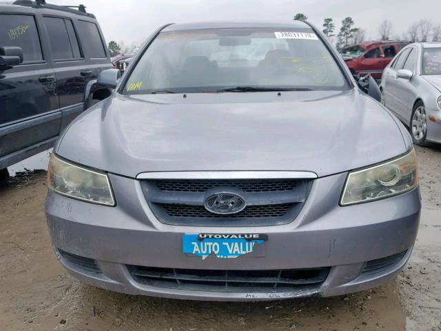 5NPET46C76H150544 - 2006 HYUNDAI SONATA GL GRAY photo 9