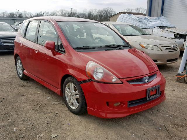 JHMGD37668S070230 - 2008 HONDA FIT SPORT RED photo 1