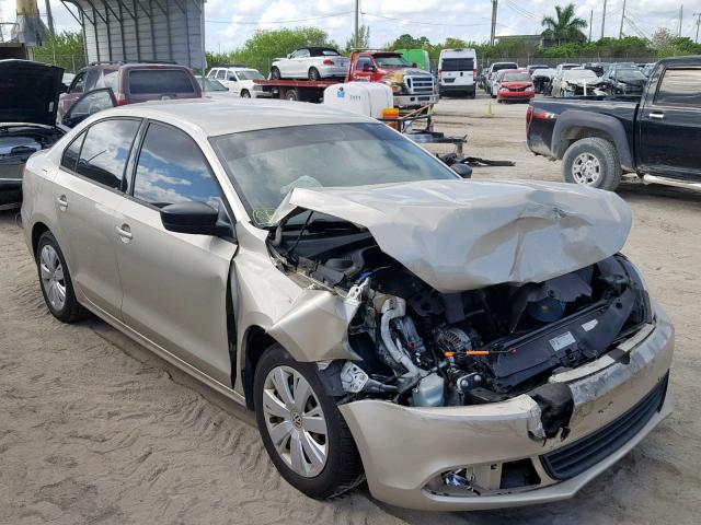 3VW1K7AJ7CM129401 - 2012 VOLKSWAGEN JETTA BASE GOLD photo 1