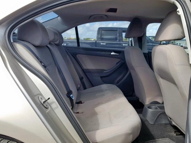 3VW1K7AJ7CM129401 - 2012 VOLKSWAGEN JETTA BASE GOLD photo 6