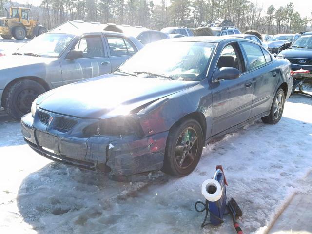 1G2NF52E74M655494 - 2004 PONTIAC GRAND AM S BLUE photo 2