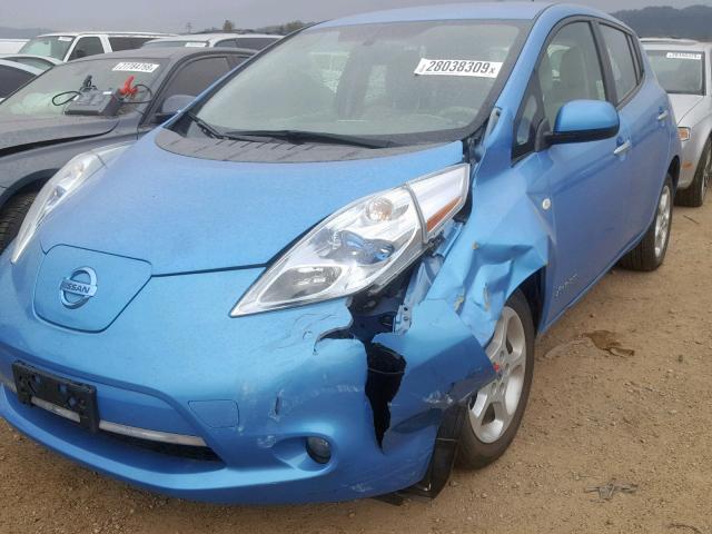 JN1AZ0CP4BT008867 - 2011 NISSAN LEAF SV BLUE photo 2