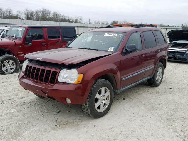 1J8HS48N08C164243 - 2008 JEEP GRAND CHER BURGUNDY photo 2