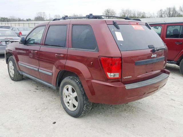 1J8HS48N08C164243 - 2008 JEEP GRAND CHER BURGUNDY photo 3