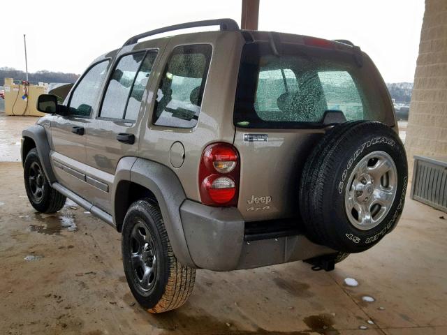 1J4GL48K07W647065 - 2007 JEEP LIBERTY SP GOLD photo 3