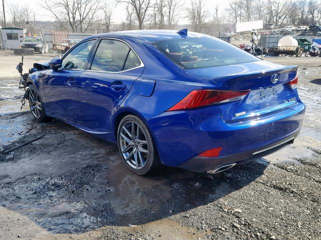 JTHC81D28J5033757 - 2018 LEXUS IS 300 BLUE photo 3