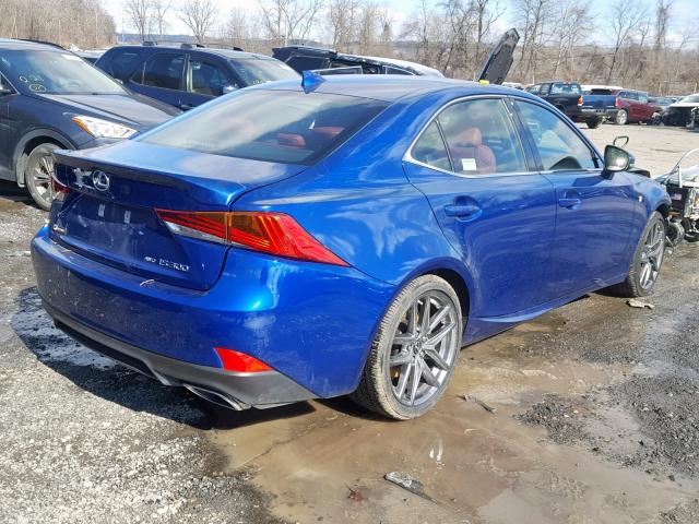 JTHC81D28J5033757 - 2018 LEXUS IS 300 BLUE photo 4