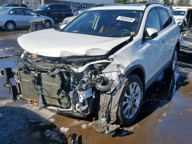 JTMDJREV7GD005030 - 2016 TOYOTA RAV4 HV LI WHITE photo 2