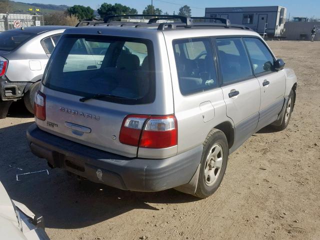 JF1SF63551H763349 - 2001 SUBARU FORESTER L SILVER photo 4