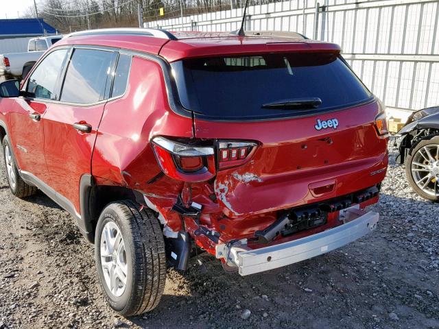 3C4NJCAB1JT193574 - 2018 JEEP COMPASS SP RED photo 9