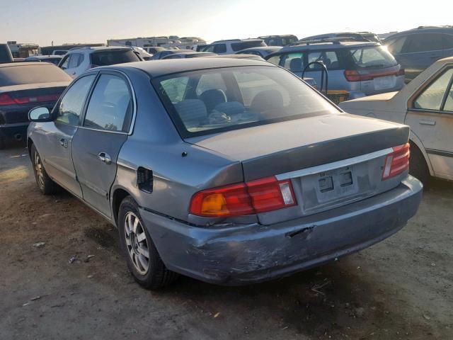 KNAGD128125137317 - 2002 KIA OPTIMA MAG BLUE photo 3