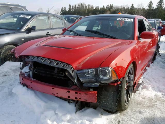 2C3CDXEJ8CH105059 - 2012 DODGE CHARGER SR RED photo 2