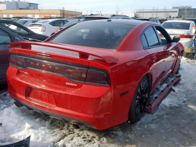 2C3CDXEJ8CH105059 - 2012 DODGE CHARGER SR RED photo 4