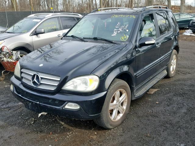 4JGAB57E15A518760 - 2005 MERCEDES-BENZ ML 350 BLACK photo 2