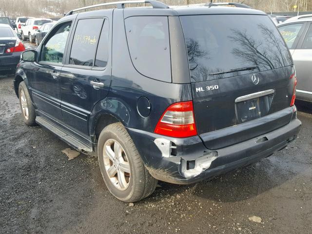 4JGAB57E15A518760 - 2005 MERCEDES-BENZ ML 350 BLACK photo 3