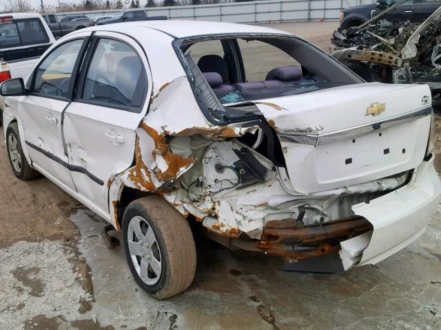 KL1TD56E59B388918 - 2009 CHEVROLET AVEO LS WHITE photo 9