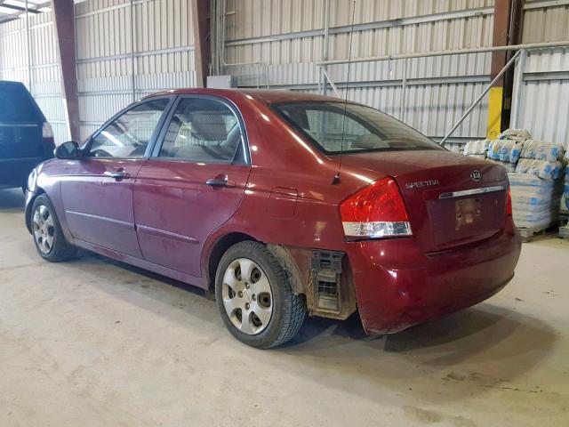 KNAFE221495647477 - 2009 KIA SPECTRA EX RED photo 3