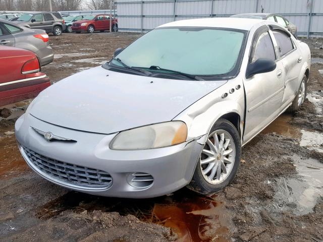 1C3EL46X12N201747 - 2002 CHRYSLER SEBRING LX SILVER photo 2